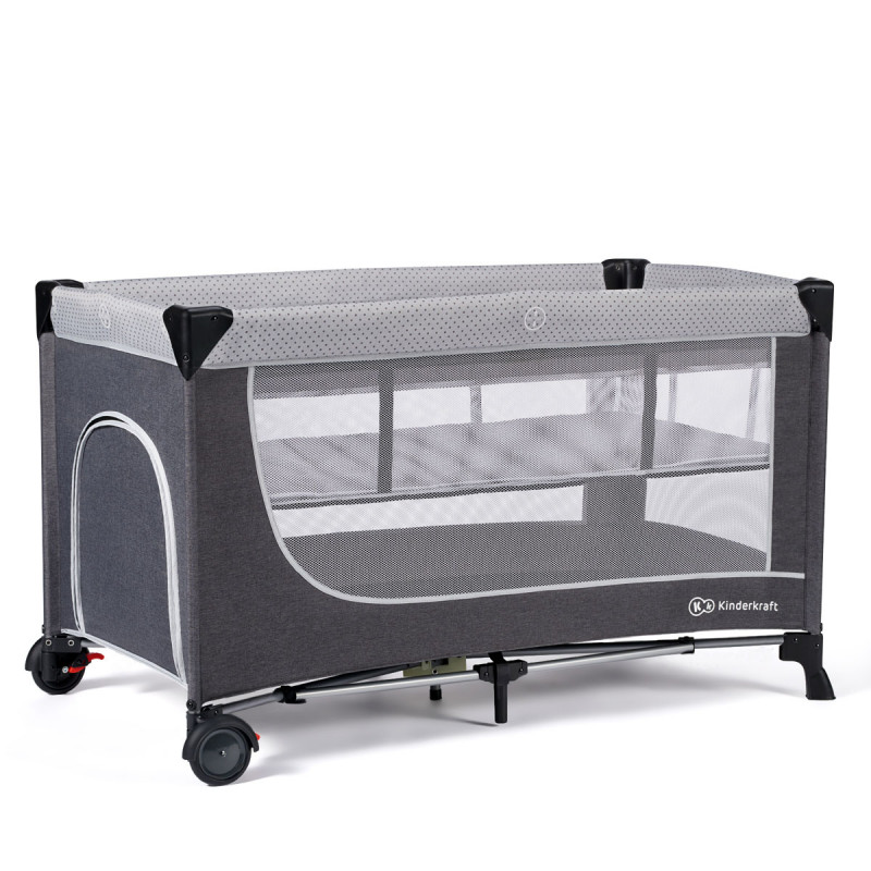 Cuna de viaje Leody de Kinderkraft en color grey.
