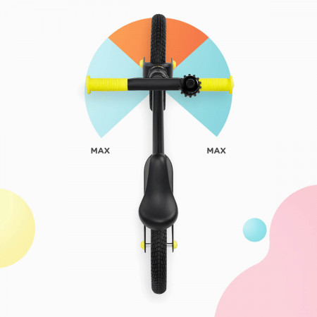 Kinderkraft goswift bicicleta de equilibrio tiene un limitador de rotación del manillar que minimiza el riesgo de caída.