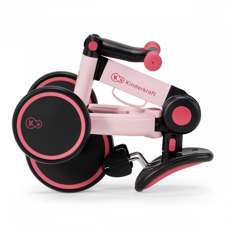 Triciclo 4TRIKE 3 en 1 de Kinderkraft, se pliega a un tamaño compacto.