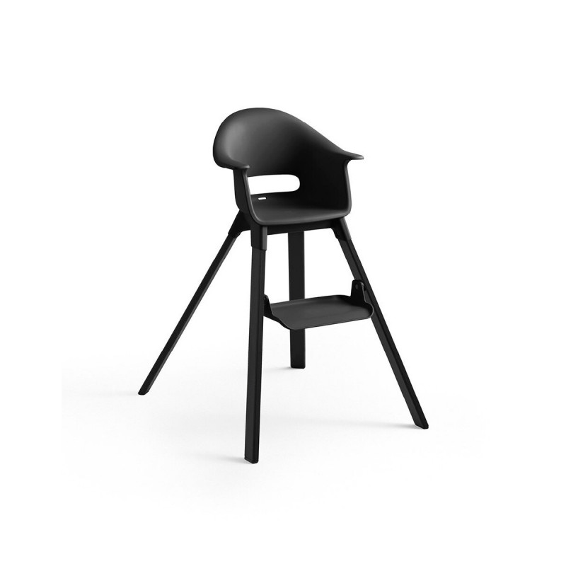 Trona Clikk de Stokke con un reposapiés ajustable en dos posiciones para una postura ergonómica y cómoda.