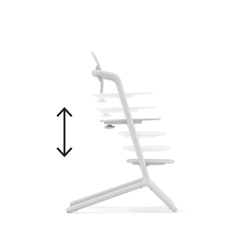 Trona Lemo 3 en 1 de Cybex, con el ajuste de altura ofrece un asiento ergonómico y optimizado para todas las edades.