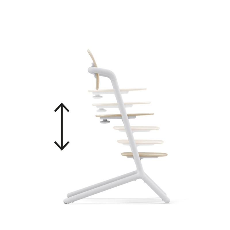 Trona Lemo 3 en 1 de Cybex, con el ajuste de altura ofrece un asiento ergonómico y optimizado para todas las edades.