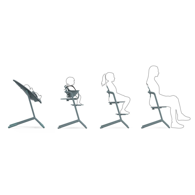 Trona Lemo 4 en 1 de Cybex, es un mueble atemporal que puede usarse desde el nacimiento hasta para toda la vida.