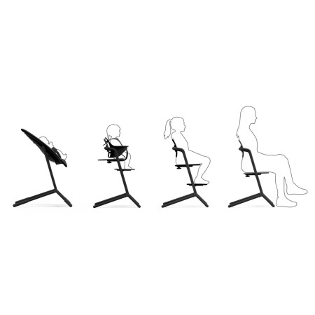 Trona Lemo 4 en 1 de Cybex, es un mueble atemporal que puede usarse desde el nacimiento hasta para toda la vida.
