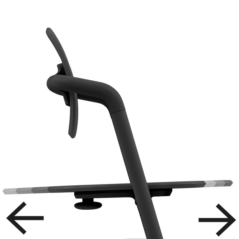 Trona Lemo 4 en 1 de Cybex, cuenta con numerosas posiciones de profundidad del asiento.