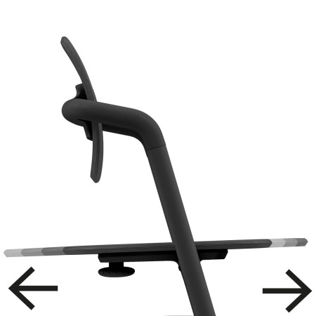 Trona Lemo 4 en 1 de Cybex, cuenta con numerosas posiciones de profundidad del asiento.