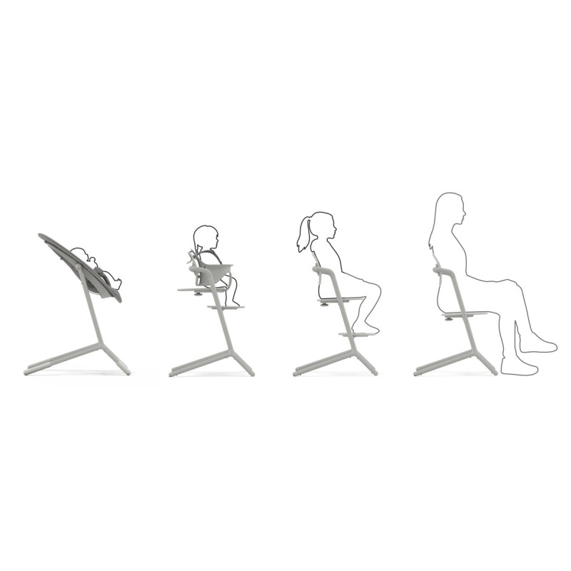 Trona Lemo 4 en 1 de Cybex, es un mueble atemporal que puede usarse desde el nacimiento hasta para toda la vida.