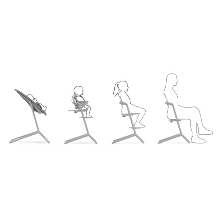 Trona Lemo 4 en 1 de Cybex, es un mueble atemporal que puede usarse desde el nacimiento hasta para toda la vida.