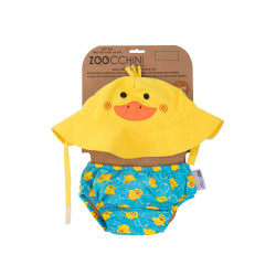 SET bañador pañal y gorro, en modelo pato, de Zoocchini.