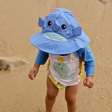 Bañador Zoocchini con gorro, ambos con UPF 50+