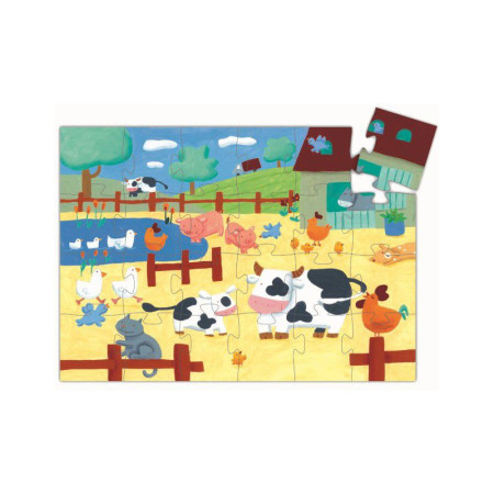 Puzzle silueta Las vacas de Djeco, 24 piezas.