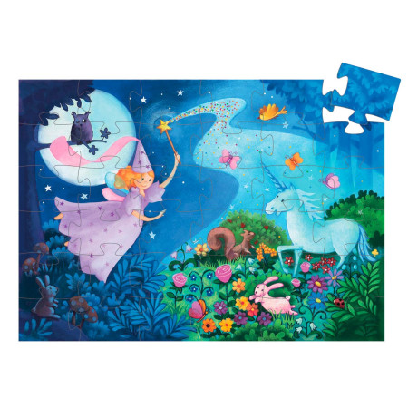 Puzzle silueta La hada de Djeco, 36 piezas.