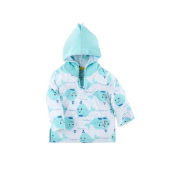 Poncho/albornoz Zoocchini para bebés de 12 a 24 meses, modelo caballito de mar. 2