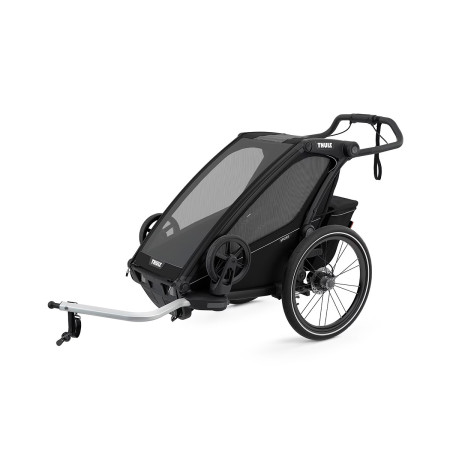 Remolque individual Chariot Sport de Thule en color black on black.