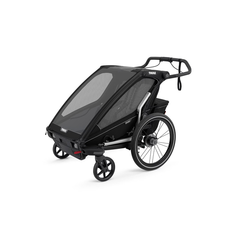 Remolque doble Chariot Sport de Thule, cómodo para poder correr o pasear. Tiene un gran rendimiento.
