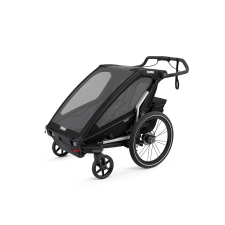 Remolque doble Chariot Sport de Thule, cómodo para poder correr o pasear. Tiene un gran rendimiento.