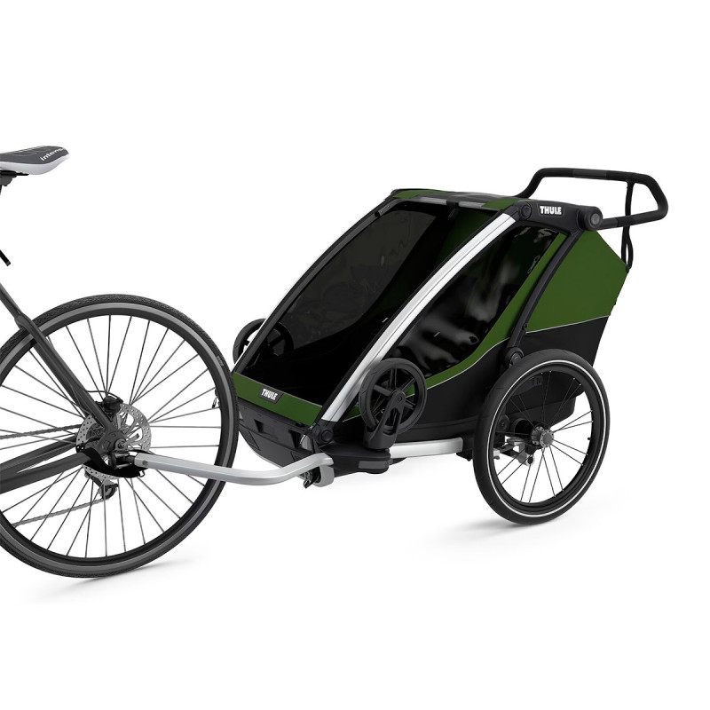 Remolque para dos Chariot CAB de Thule, multifuncional para ciclistas.