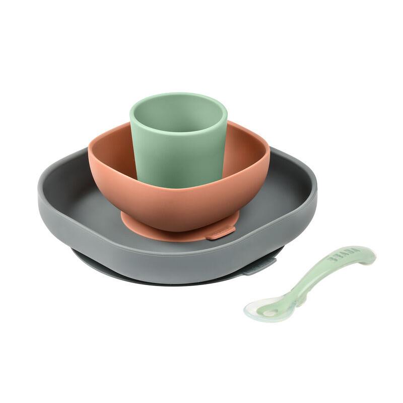 beaba set vajilla silicona