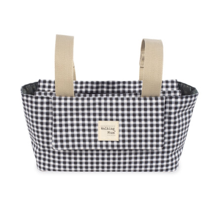 Bolso organizador de la colección I love vichy de Walking Mum en color negro.