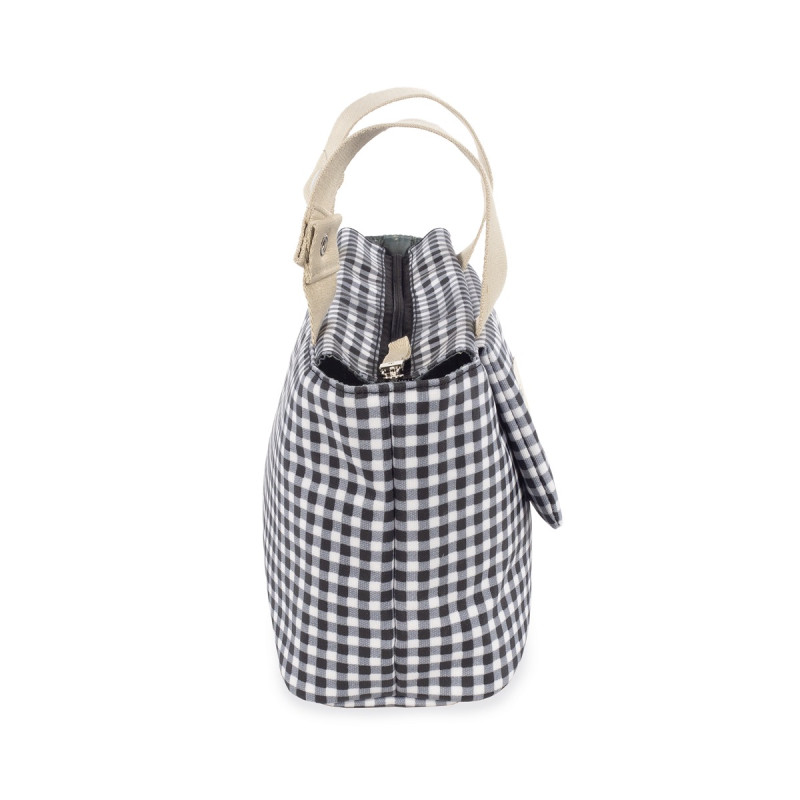 Bolso organizador de la colección I love vichy de Walking Mum, con asas cortas para ponerla a cualquier silla de paseo.