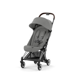Cybex Coya silla paseo ultracompacta con chasis rosegold y tejidos en color sepia black. 2