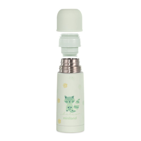 Termo para líquidos Thermy Mint 350 ml de Miniland, con sistema de vertido fácil, mantiene la temperatura.