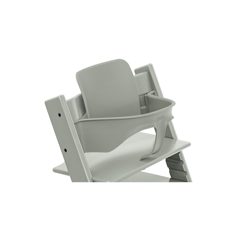 Trona Tripp Trapp de Stokke con baby set en el color glacier green.