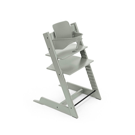 Trona Tripp Trapp de Stokke con baby set en el color glacier green.