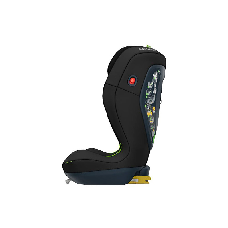 Silla de coche para niños, Charlie i-Size de Swandoo, con guías para su correcta estación del cinturón de seguridad.