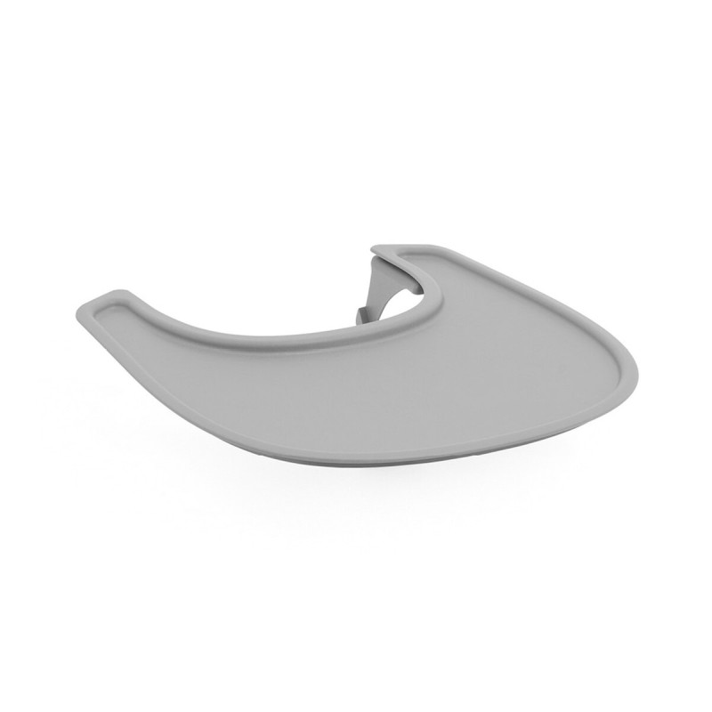 Bandeja para trona Nomi de Stokke, en color gris claro.