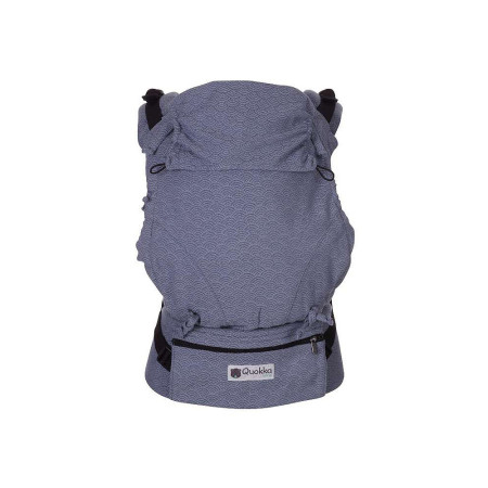 Mochila portabebé E-Carrier de Quokkababy, con cinturón acolchado para un ajuste cómodo y un bolsillo con cremallera.