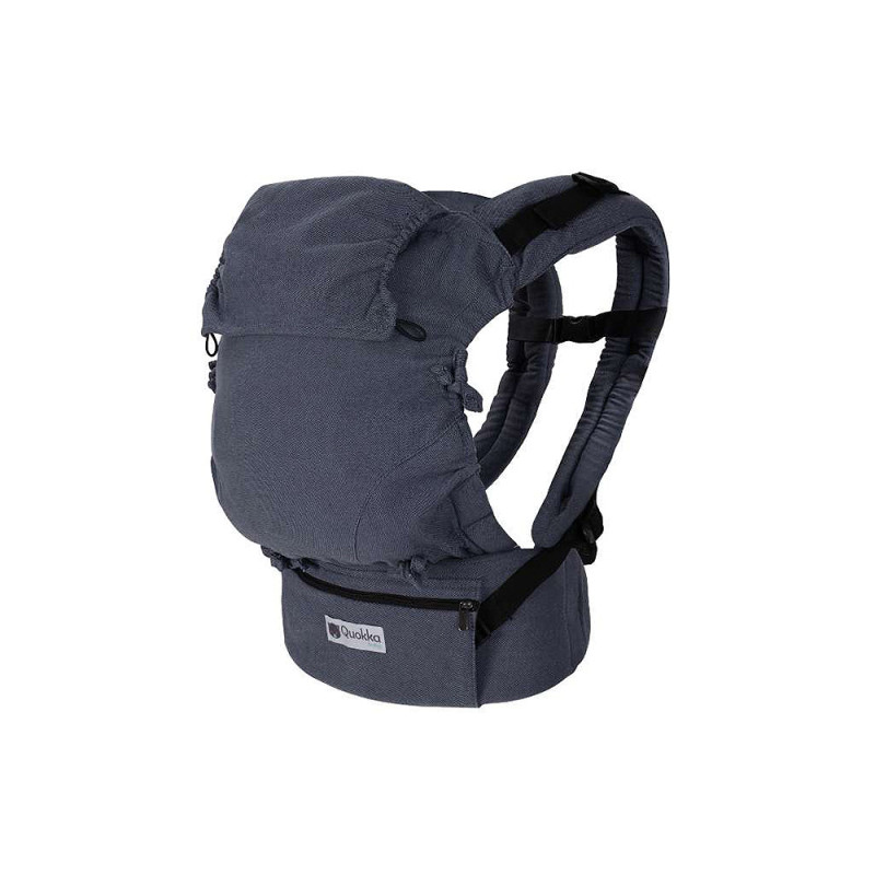 Mochila portabebé E-Carrier de Quokkababy en color denim.