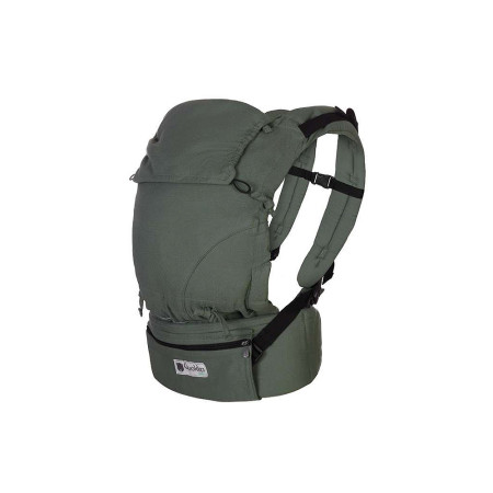 Mochila portabebé E-Carrier de Quokkababy en color diamond green.