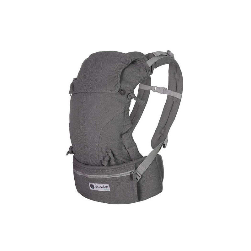 Mochila portabebé E-Carrier de Quokkababy en color light grey.