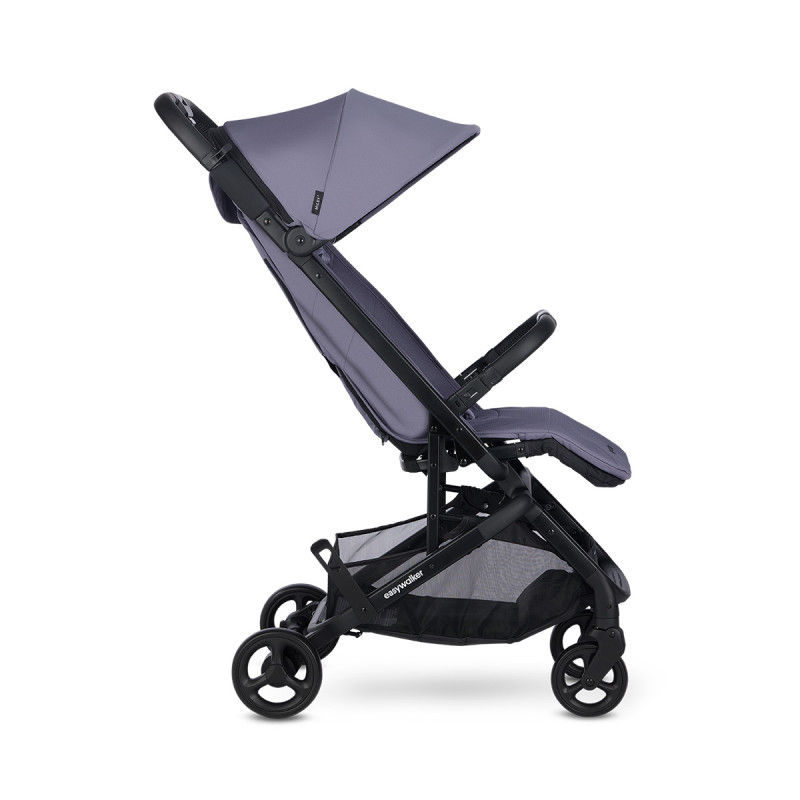 Silla de paseo Miley 2 de Easywalker en color berry purple. Vista lateral.