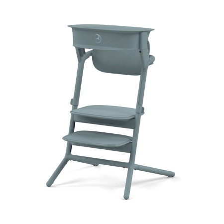 CYBEX torre de aprendizaje para trona LEMO Stone Blue montada sobre trona CYBEX LEMO