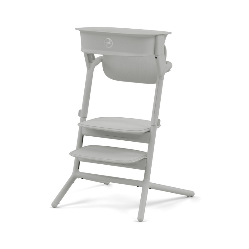 CYBEX torre de aprendizaje para trona LEMO Suede Grey montada sobre trona CYBEX LEMO