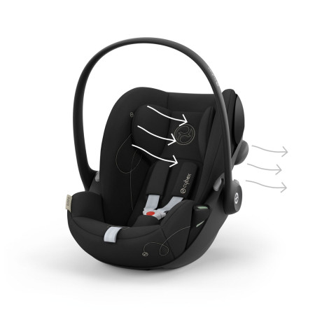 cybex cloud g silla de coche bebé moon black 5