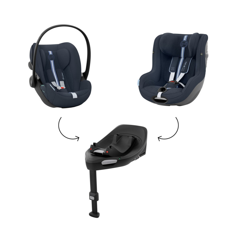 cybex cloud g silla de coche bebé ocean blue plus 5