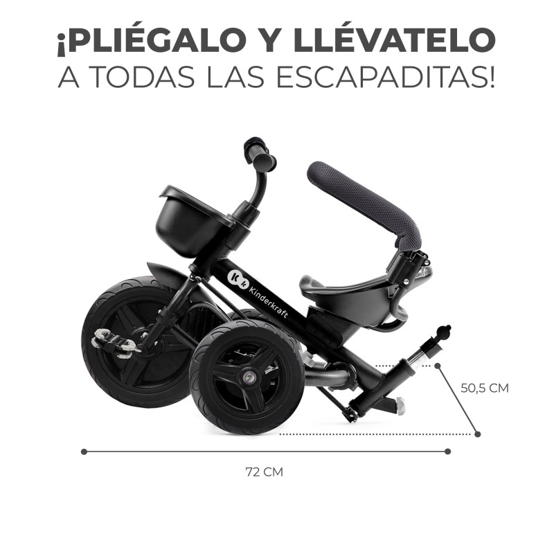 kinderkraft aveo triciclo gris6