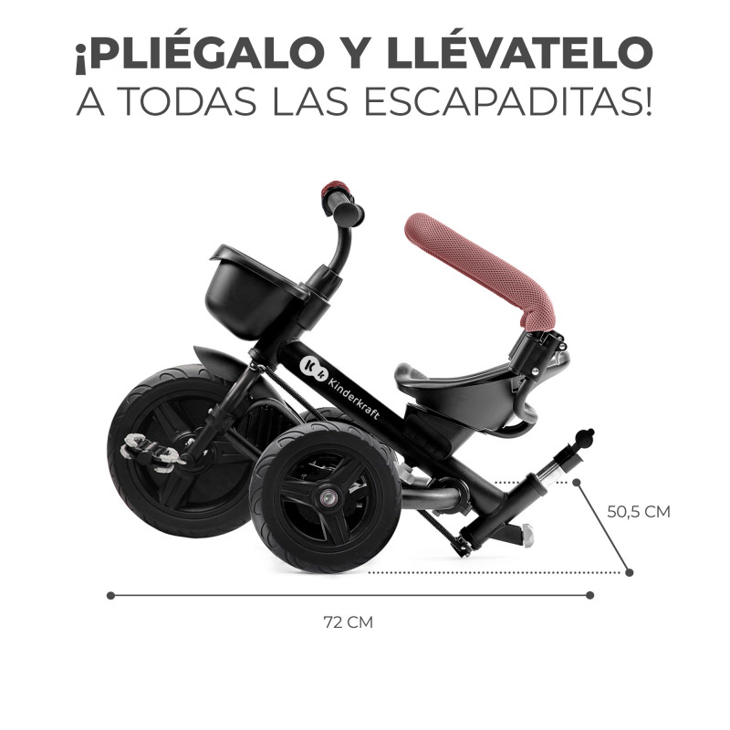 kinderkraft aveo triciclo rosa6