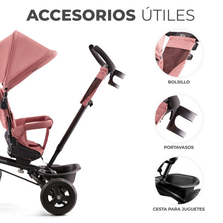 kinderkraft aveo triciclo rosa accesorios