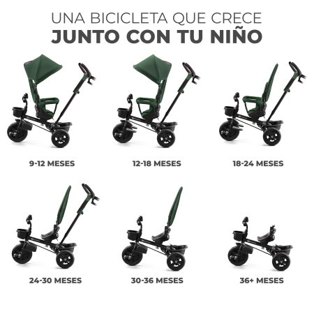 kinderkraft aveo triciclo verde opciones