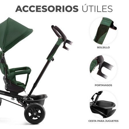 kinderkraft aveo triciclo verde accesorios