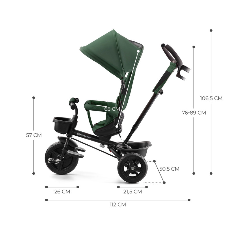 kinderkraft aveo triciclo verde7