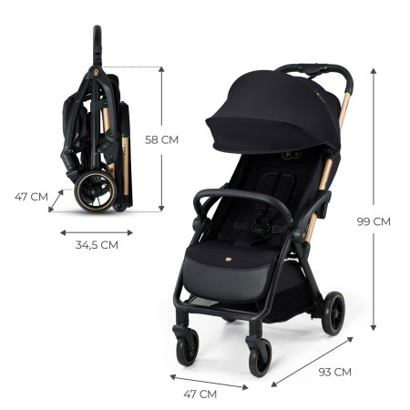kinderkraft APINO Silla de paseo Raven Black medidas