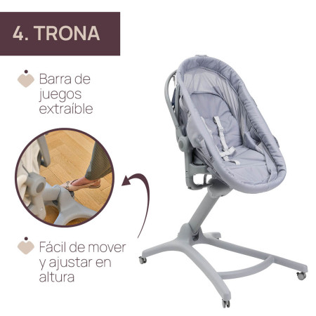 Chicco baby hug pro 5 en 1 cuna y moises EARL GREY trona