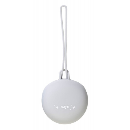 Saro portachupetes silicona gris