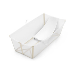 Flexi bath X large Stokke transparente con ribetes en azul. 2