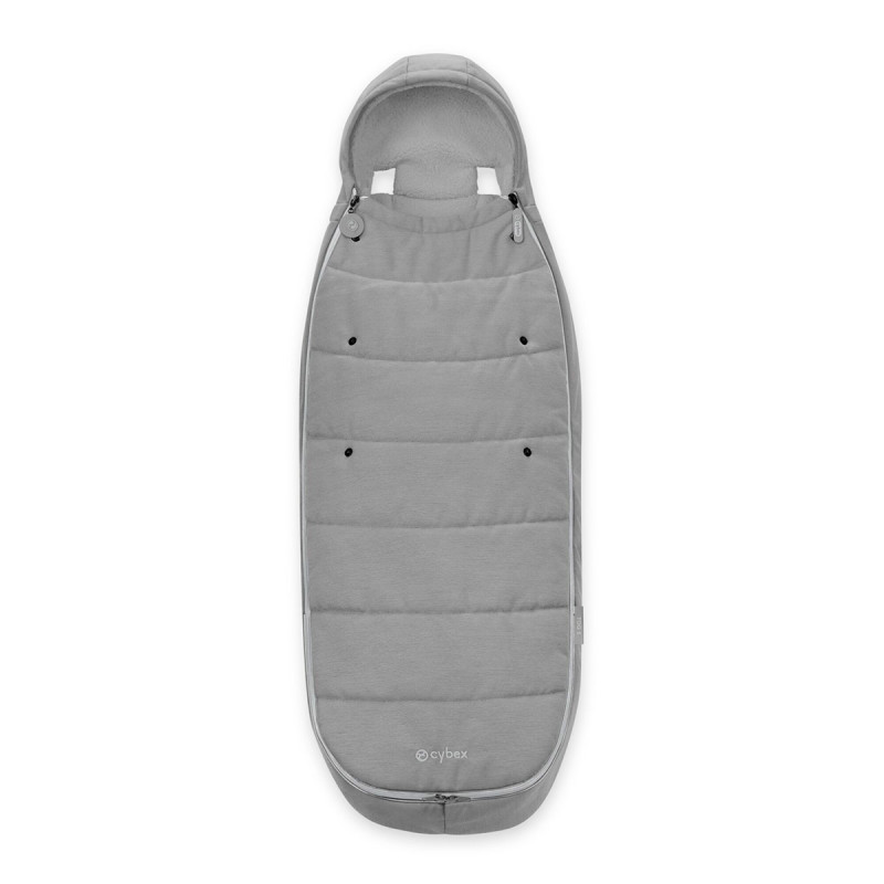 saco cubrepiés cybex gold footmuff en color gris, grey 01
